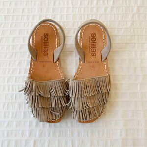 Anthropologie Solillas Fringe Sandals NWOT • Women's 5